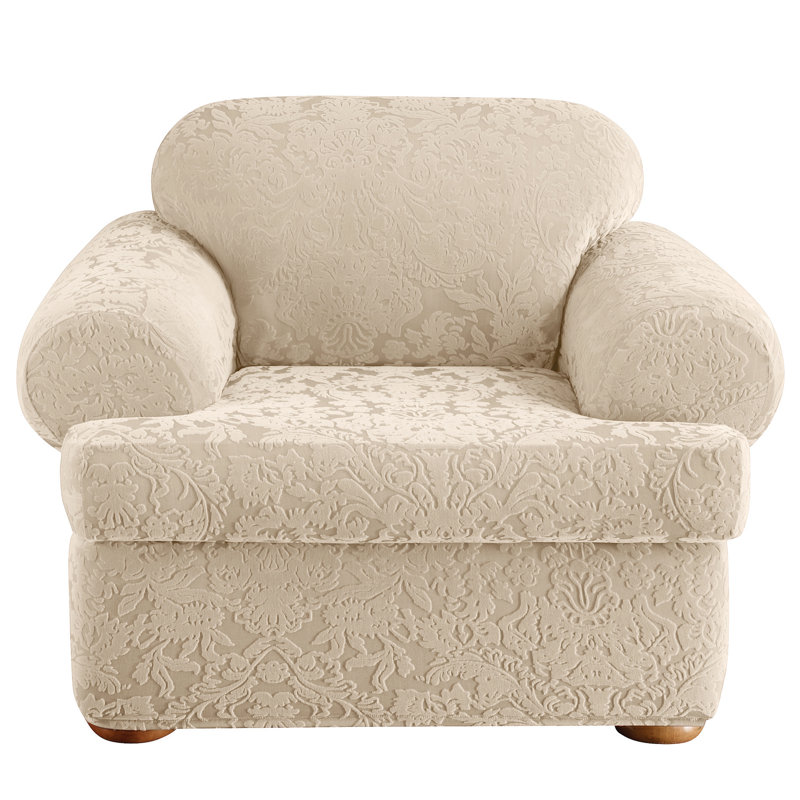 Sure Fit Stretch Jacquard Damask TCushion Armchair Slipcover & Reviews